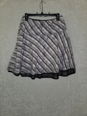 Joe Benbasset VTG Y2K Skirt Grunge Goth Skater Grey Pink Floral Plaid Sz L